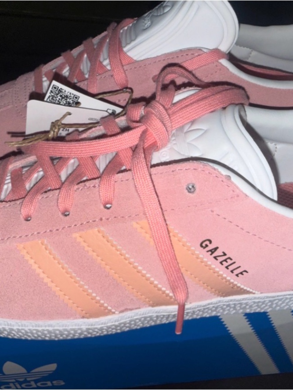 adidas Gazelle Pink and Peach Suede Sneakers